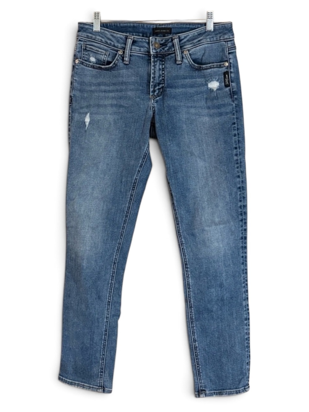 Silver Jeans Suki Slim Distressed Ankle Jeans